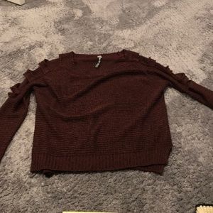 Design lab burgundy sweater